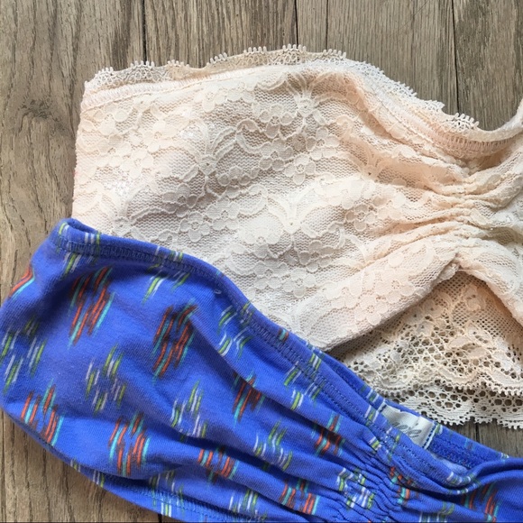 Aerie Laced Pink & Purple Bandeau Set - Picture 3 of 4